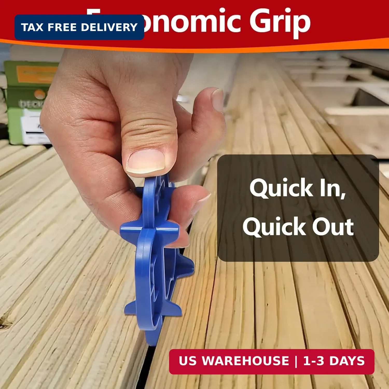 6 Packs 4-in-1 Multi-Size Deck Spacers Tool (5/32″, 3/16″, 1/4″, 5/16″) for Comp