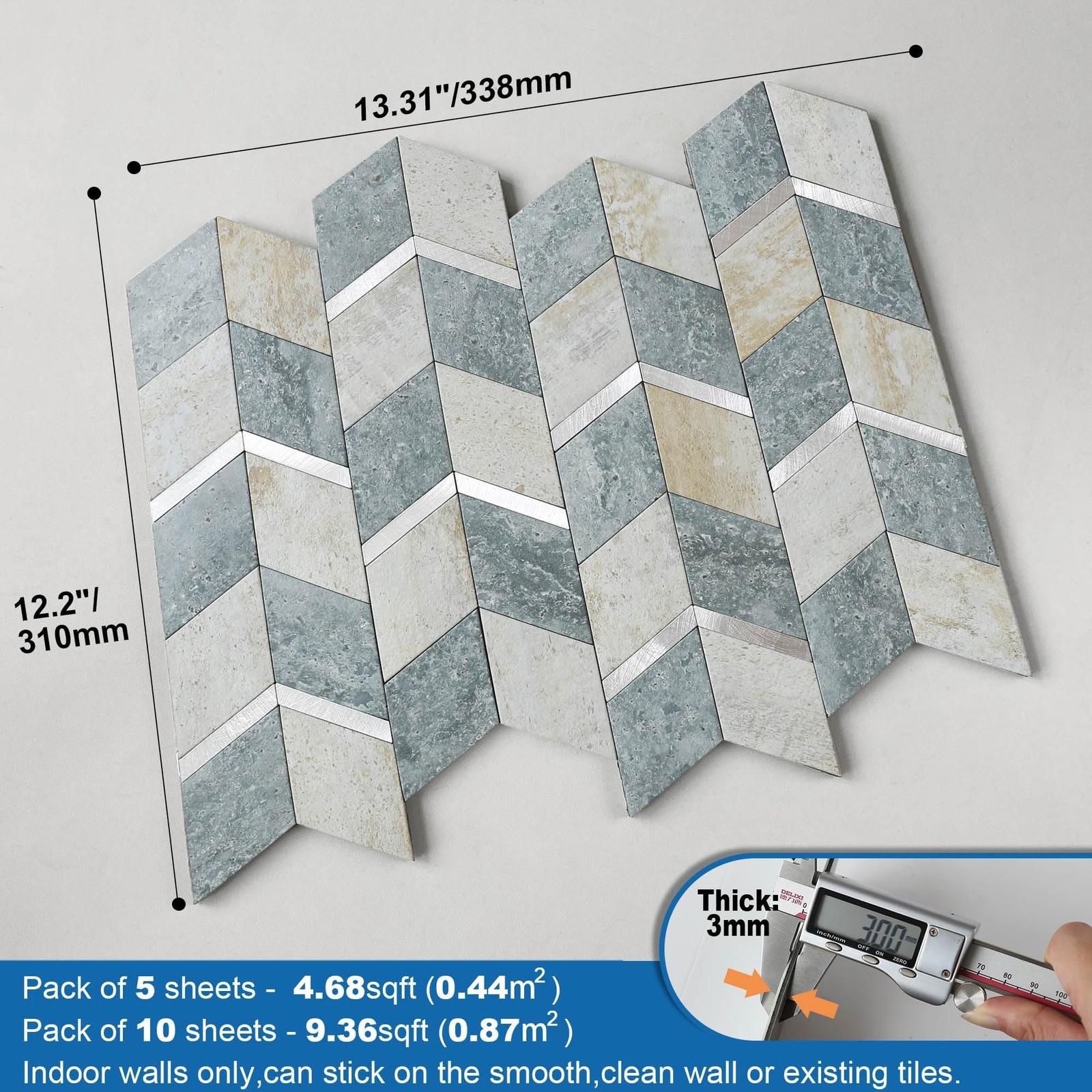 MOFIT Peel and Stick Backsplash for Kitchen,3D Wall Panel Peel and Stick Tile…