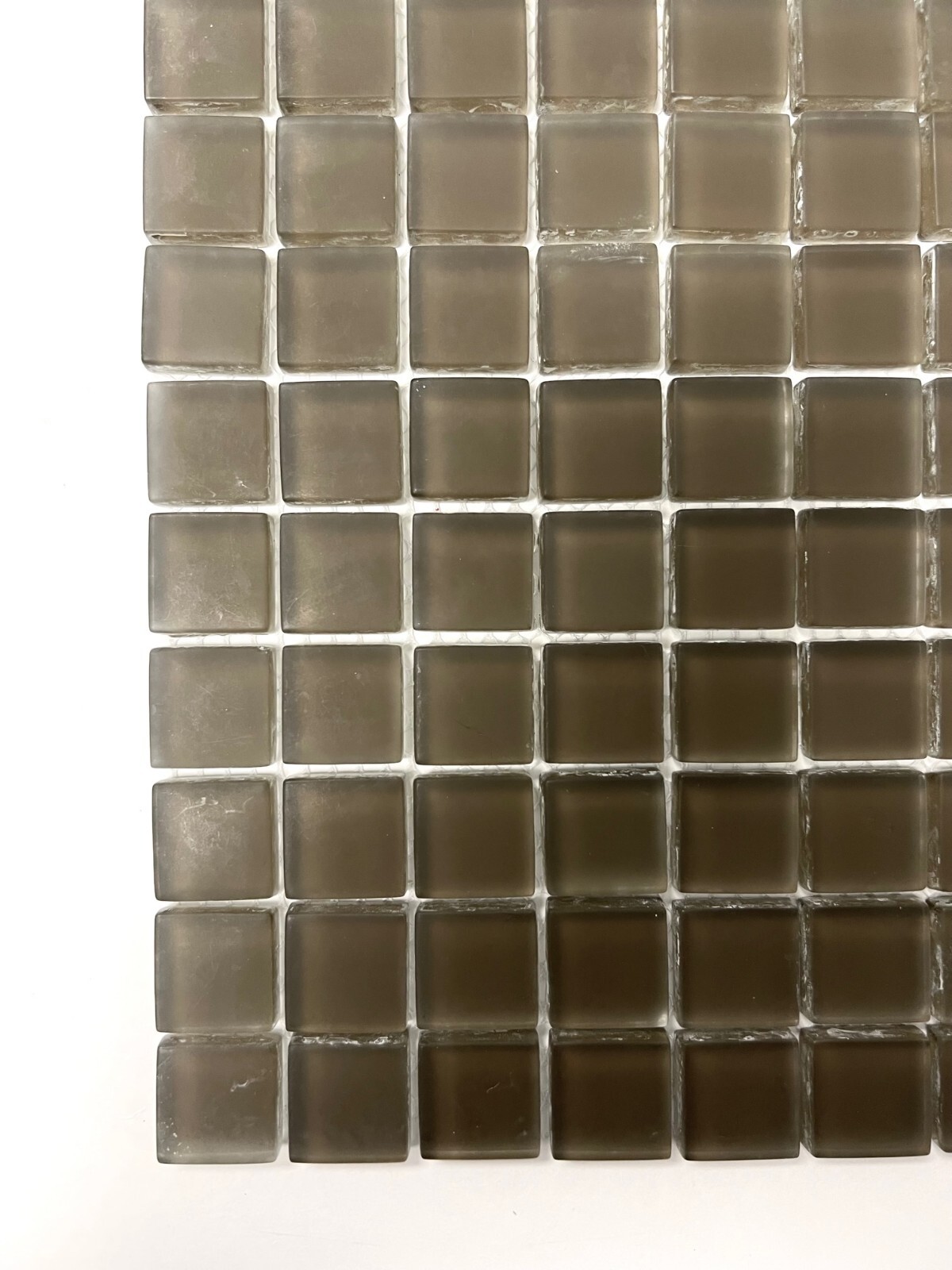 1″X1″ Mocha Glass Mosaic Tile Matte Frosted Finish Backsplash Shower Wall Spa