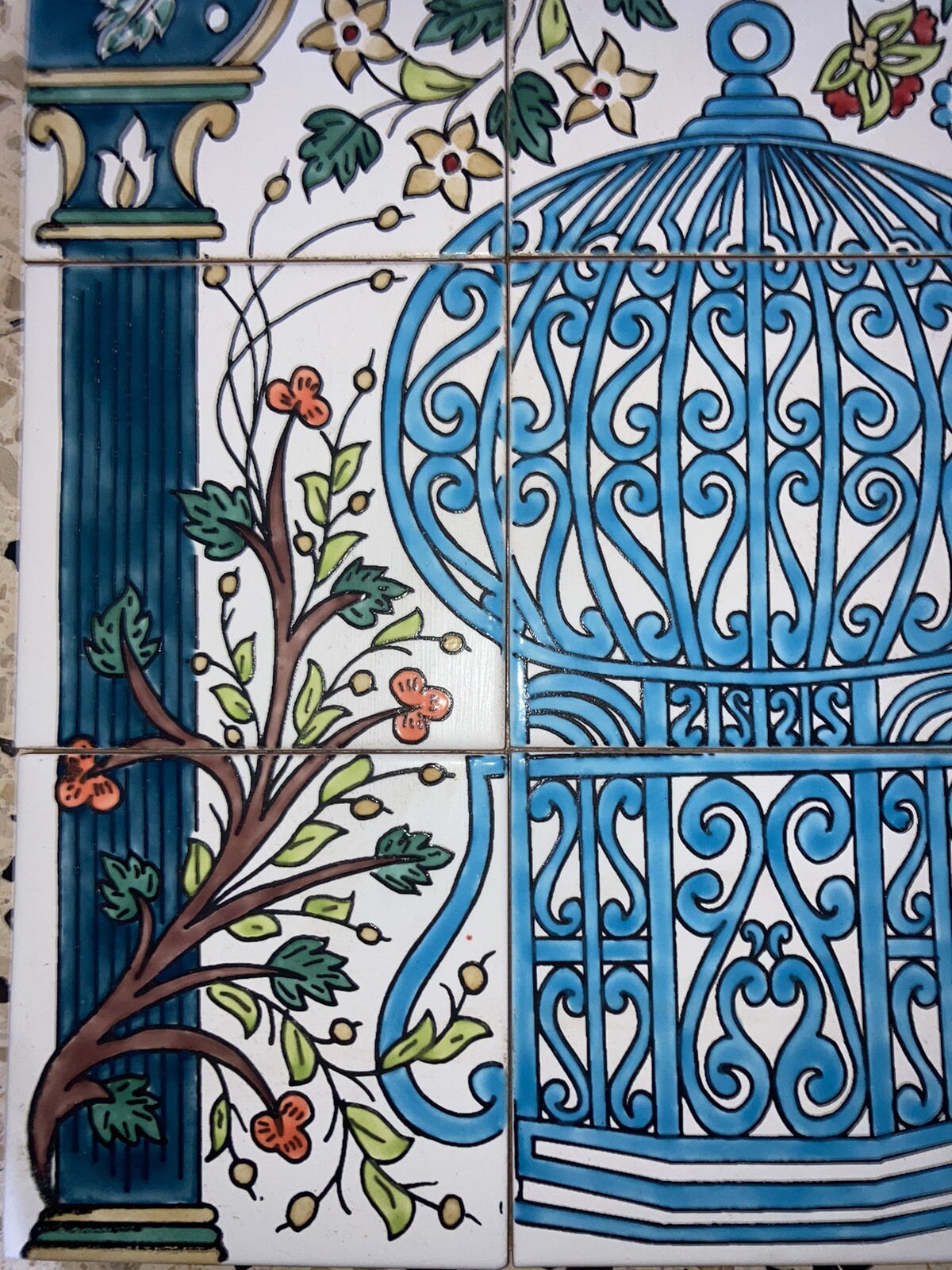 18″ x 24″ Ceramic Tile Mural Backsplash Art Wall Panel Hand Painted