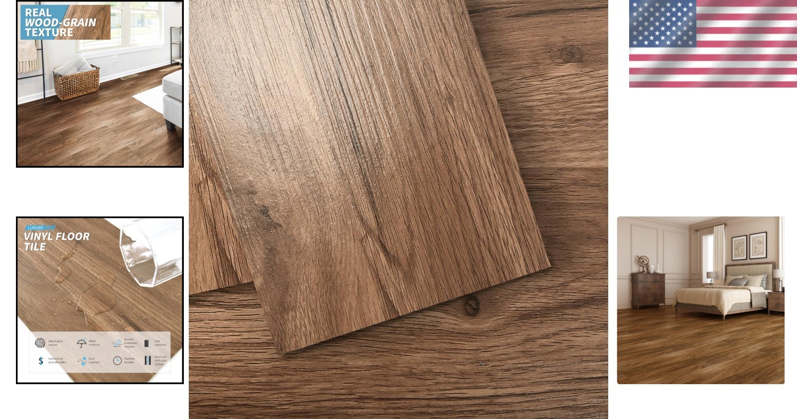 Rosewood Vinyl Plank Flooring – Waterproof – 36-Pack