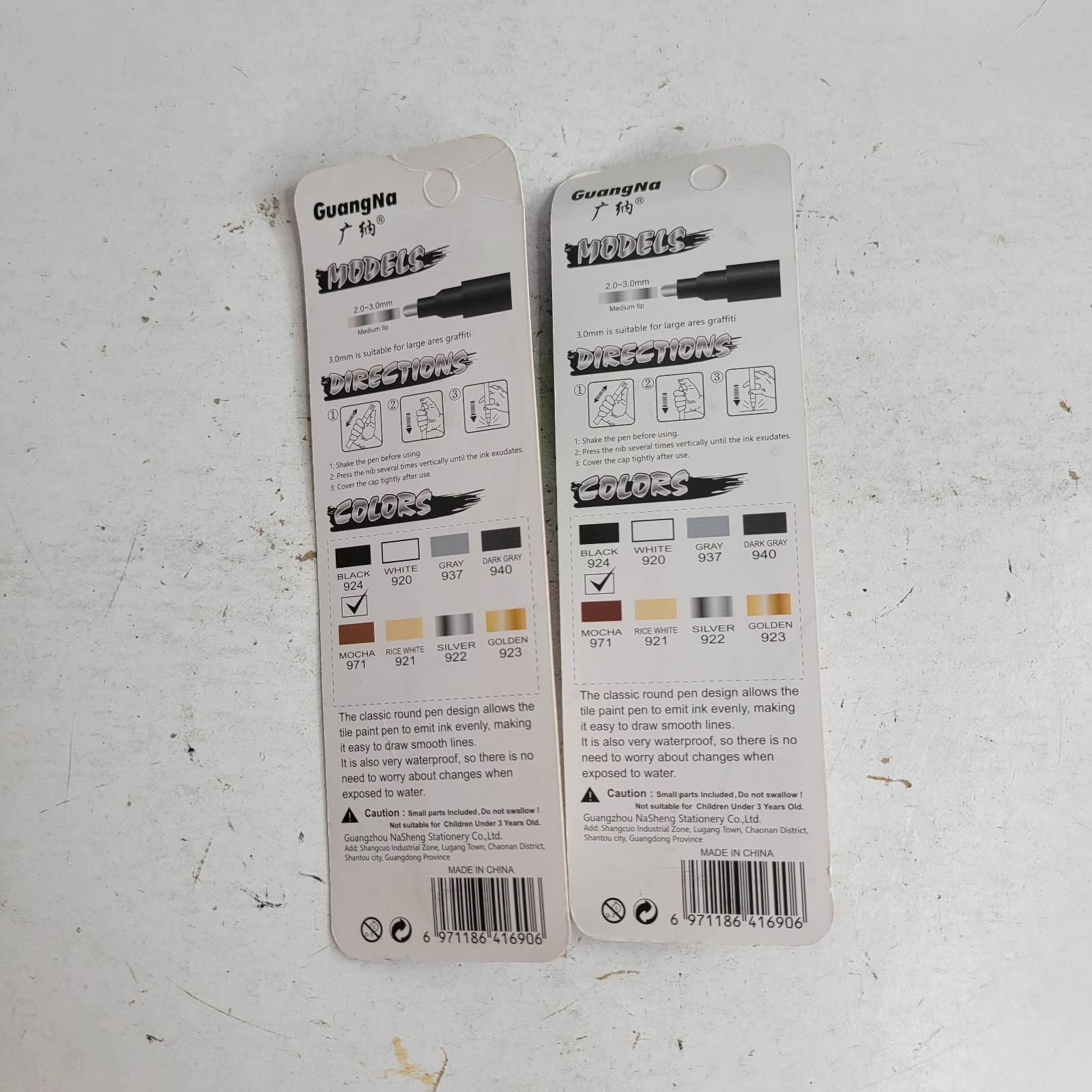 (2) Grout Pen Black Tile Paint Marker: Waterproof Tile Grout Colorant