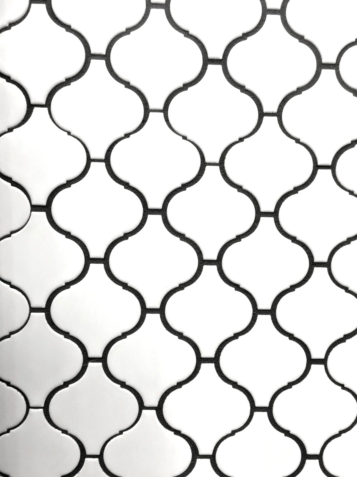 White Glossy Lantern Arabesque Porcelain Mosaic Tile Wall and Floor Backsplash