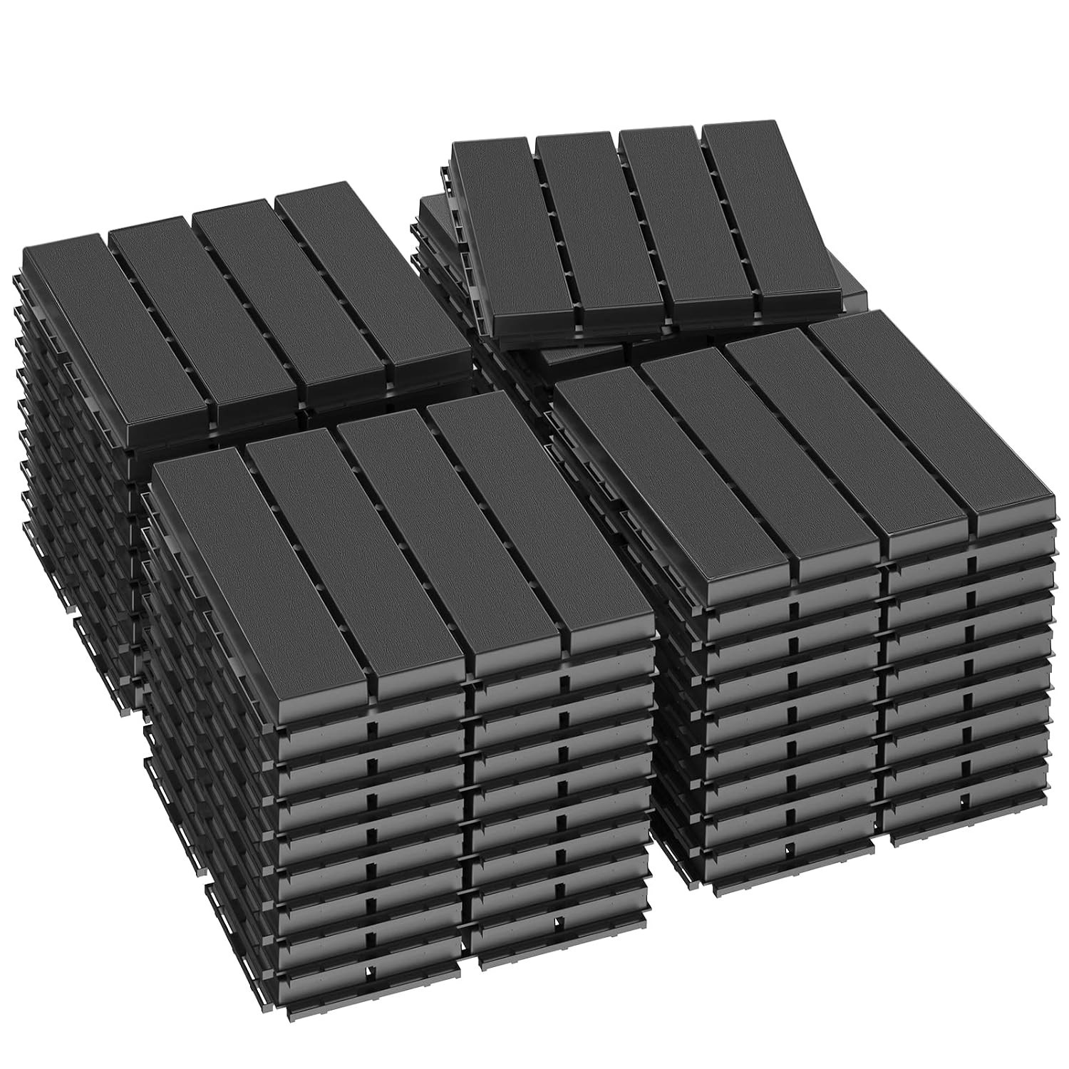 Dark Grey Interlocking Deck Tiles, 36 Pack, Waterproof
