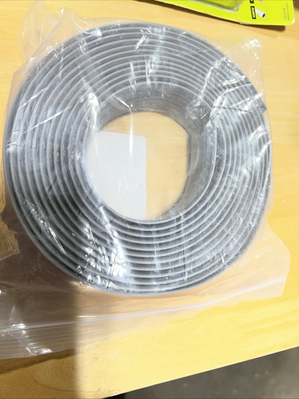 1.5 In x 16.4 Ft Self-Adhesive PVC Floor Transition Strip Grey Wood Grain