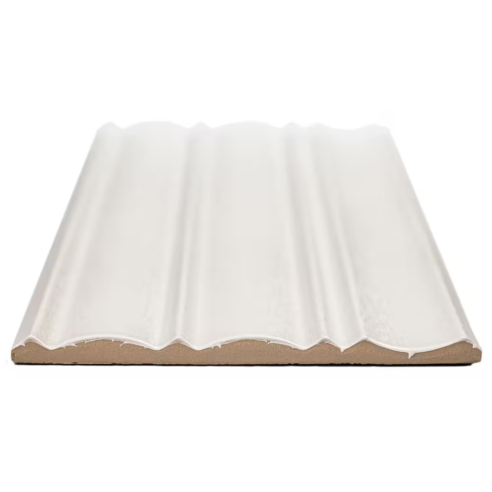 Olden Jewell 7 In. X 16 In. Satin Porcelain Fluted Subway Wall Tile (10.25 Sq. F