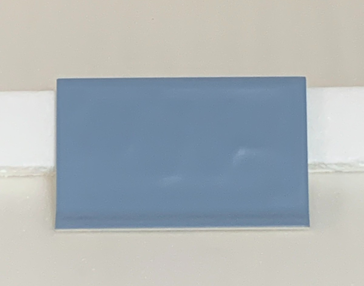 New Vtg Florida Ceramic Vermont Blue #566 Potters Touch Cove Base 4 ” x 6 “