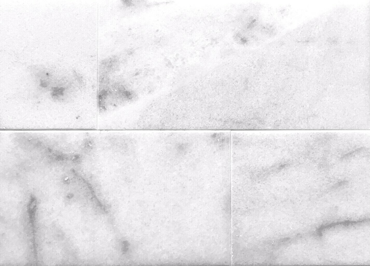 Carrara White 6×12 Polished Straight Edge Marble Tile Backsplash Kitchen Bath
