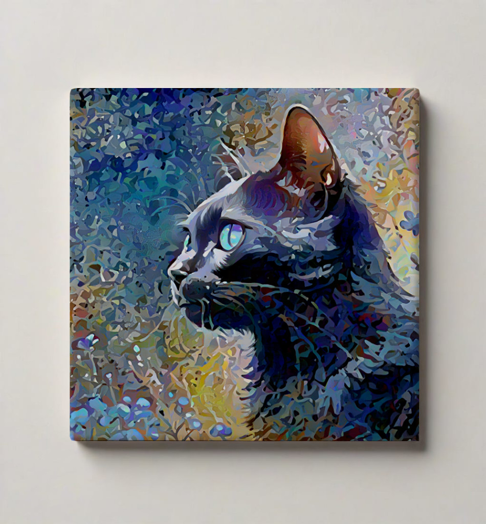 Ceramic Tile Black Cat 4.25×4.25, 6×6 or 8×8 inches Printed in USA