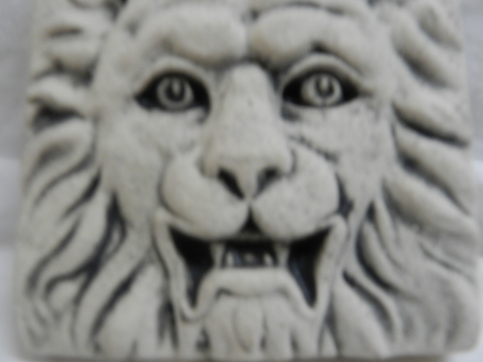 A PAIR OF David Ellison Pottery Tile LION 3 3/4″x63 3/4″ HEAVY Pewabic Pottery