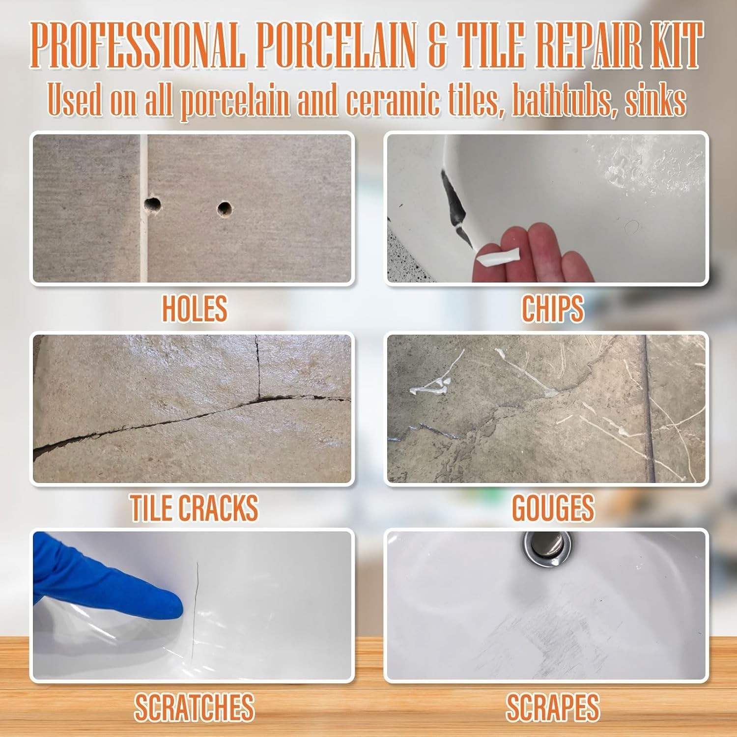 Super Strong Adhesion Tile Repair Kit – Restore Your Ceramic & Porcelain Tiles