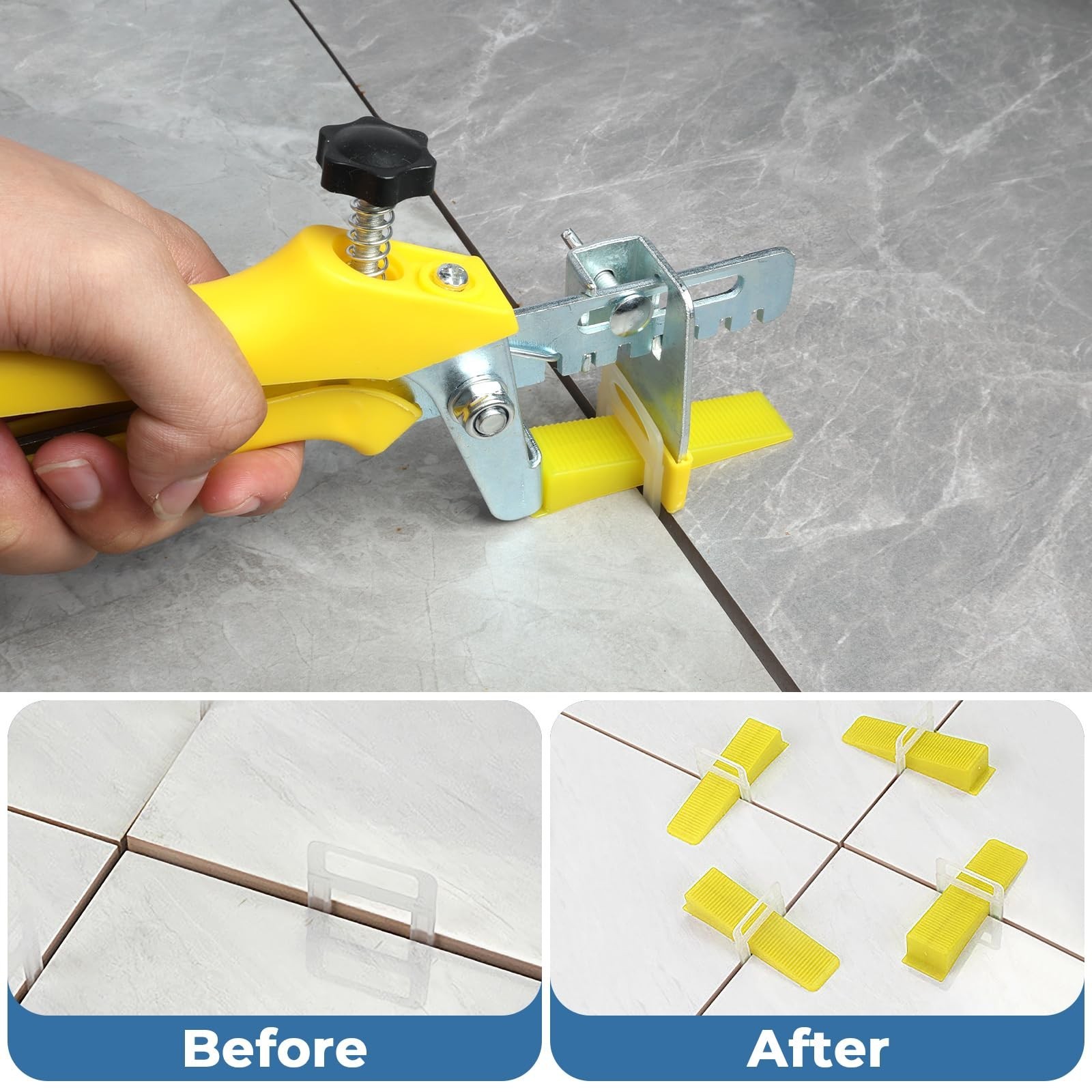 Eunice Tile Spacers 1/8, 2000 Pcs DIY Tile Leveling System Clips for Professi…