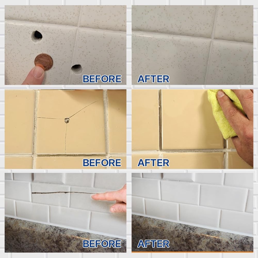 Ceramic Porcelain Tile Repair Kit Color Match Chip Crack Fix Kit for Tiles