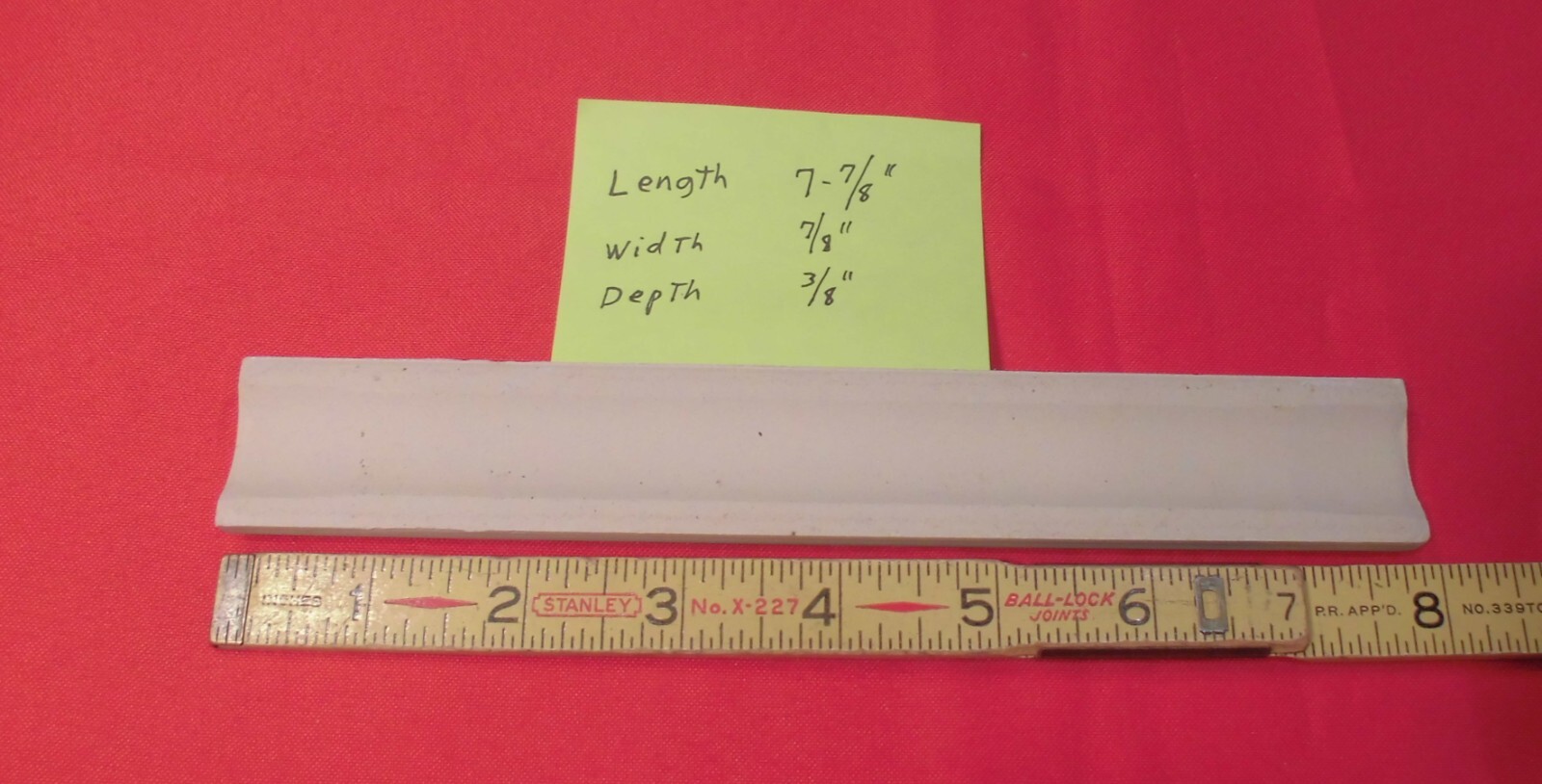 1 pc. Brilliant White: Glossy Ceramic Tile: Liner – Sizzle: 7-7/8″ X 7/8″ Rope