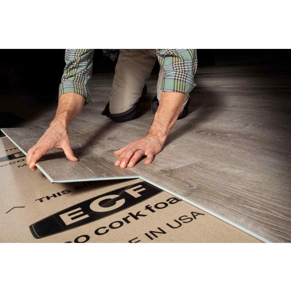 Underlayment-Vinyl Plank Waterproof Mold/Mildew Resistant 300 SqFt Eco Cork Foam