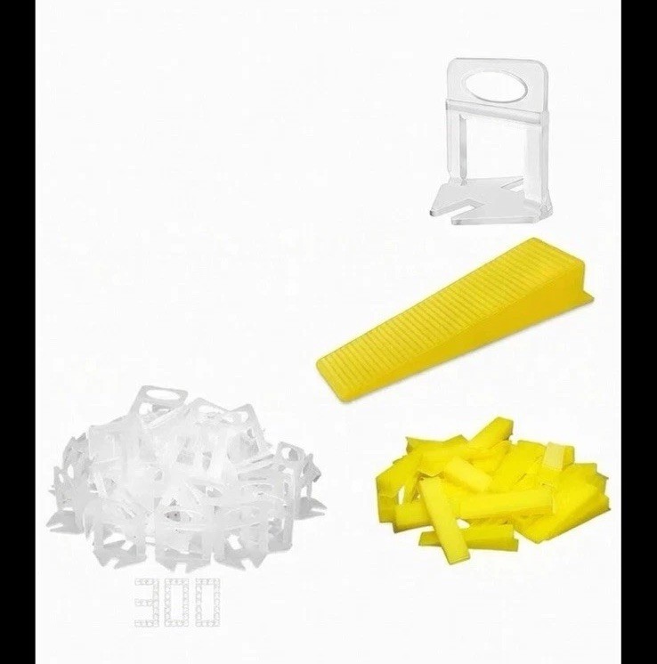 300-Piece Tile Spacers Clips and 100-Piece Reusable Wedges