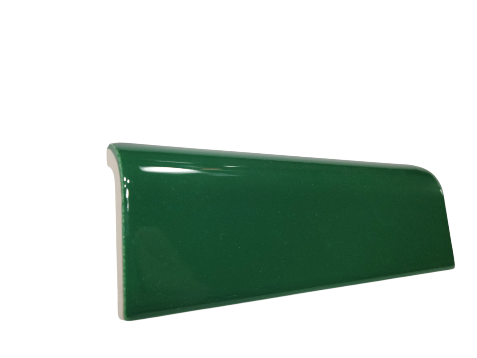 Emerald Green Ceramic Tile Mud Cap Subway Edge Trim Mudcap Mid Century Modern