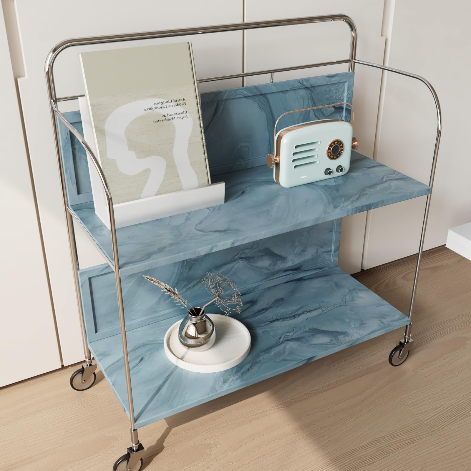 CRE8TIVE Teal Liquid Marble Contact Paper for Countertops Waterproof Matte Ma…