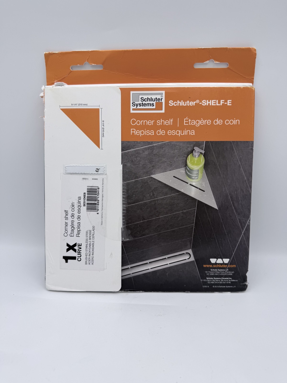 Schlüter SES1D6EB Triangular Corner Shelf-E – Curve Tile Cutter Design