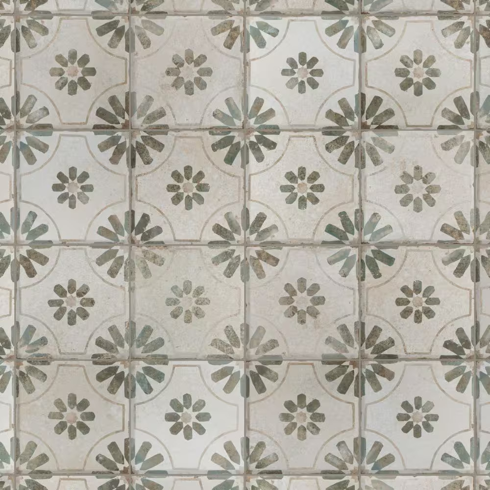 Kings Blume Sage 17-5/8 In. X 17-5/8 In. Ceramic Floor and Wall Tile (10.95 Sq.
