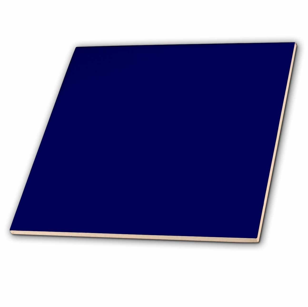3dRose Navy Blue Ceramic Tile 12-Inch Decorative Wall Floor Home Accent Art
