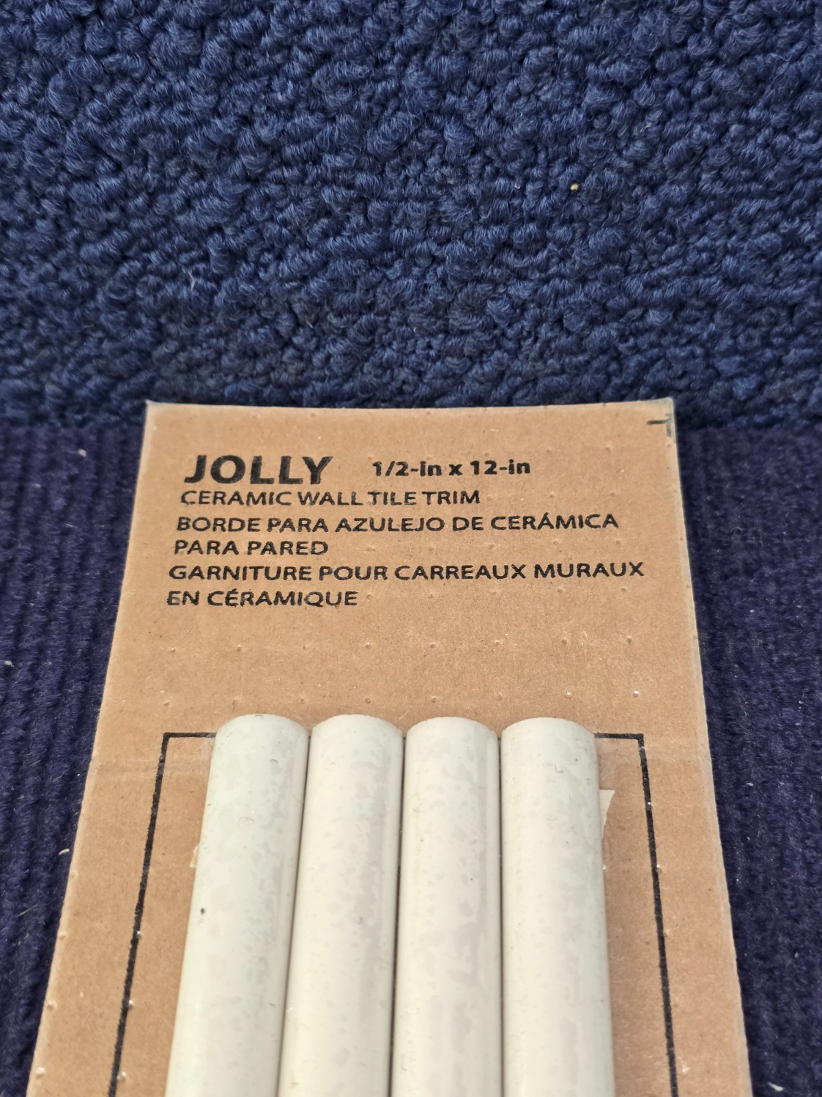 (QTY 4) Jolly CC81: 1/2″ x 12″ Ceramic Wall Tile Trim, Beach Sand