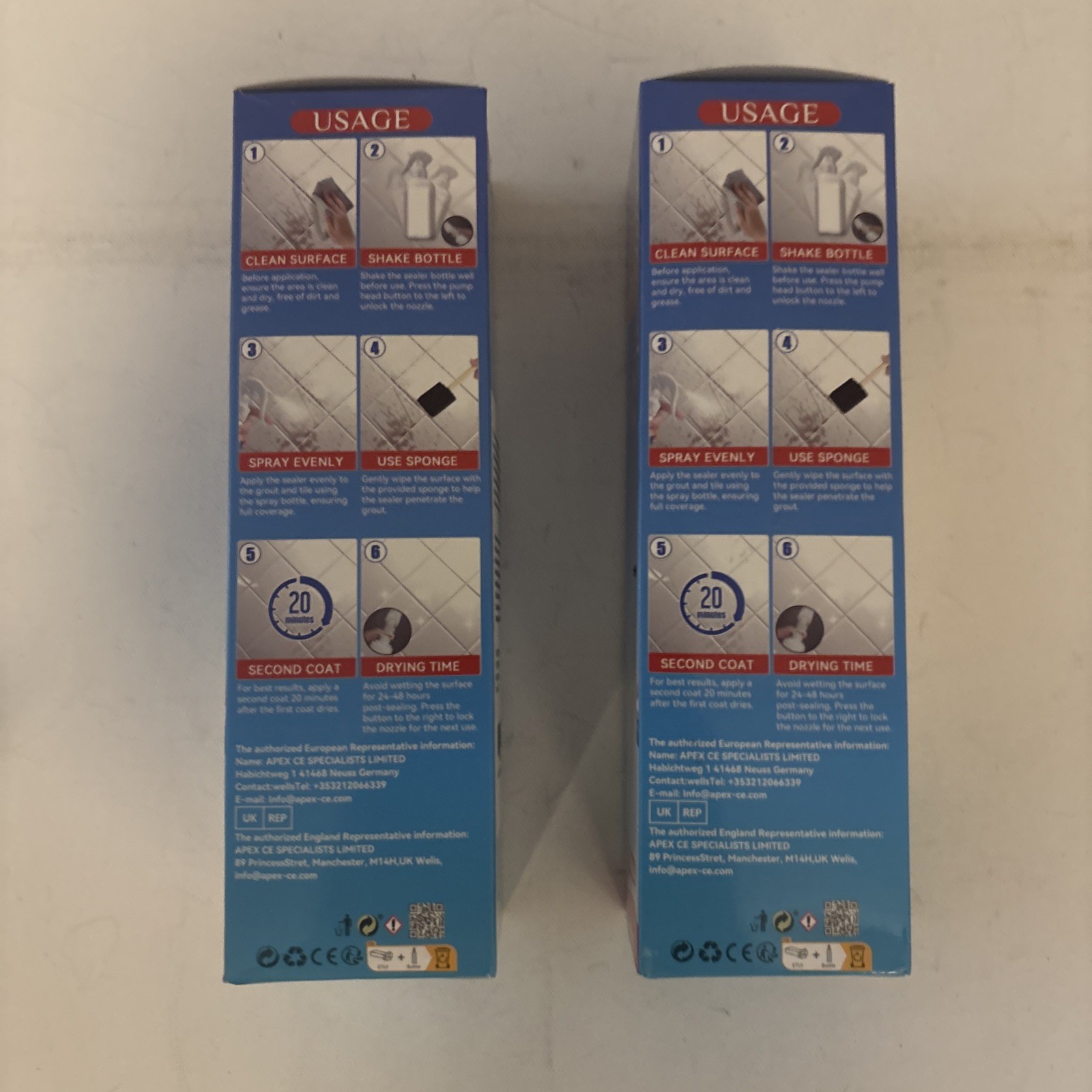 2 Pack Grout Sealer – Waterproof Grout Tile Sealant Spray 200ml/6.76 fl oz.