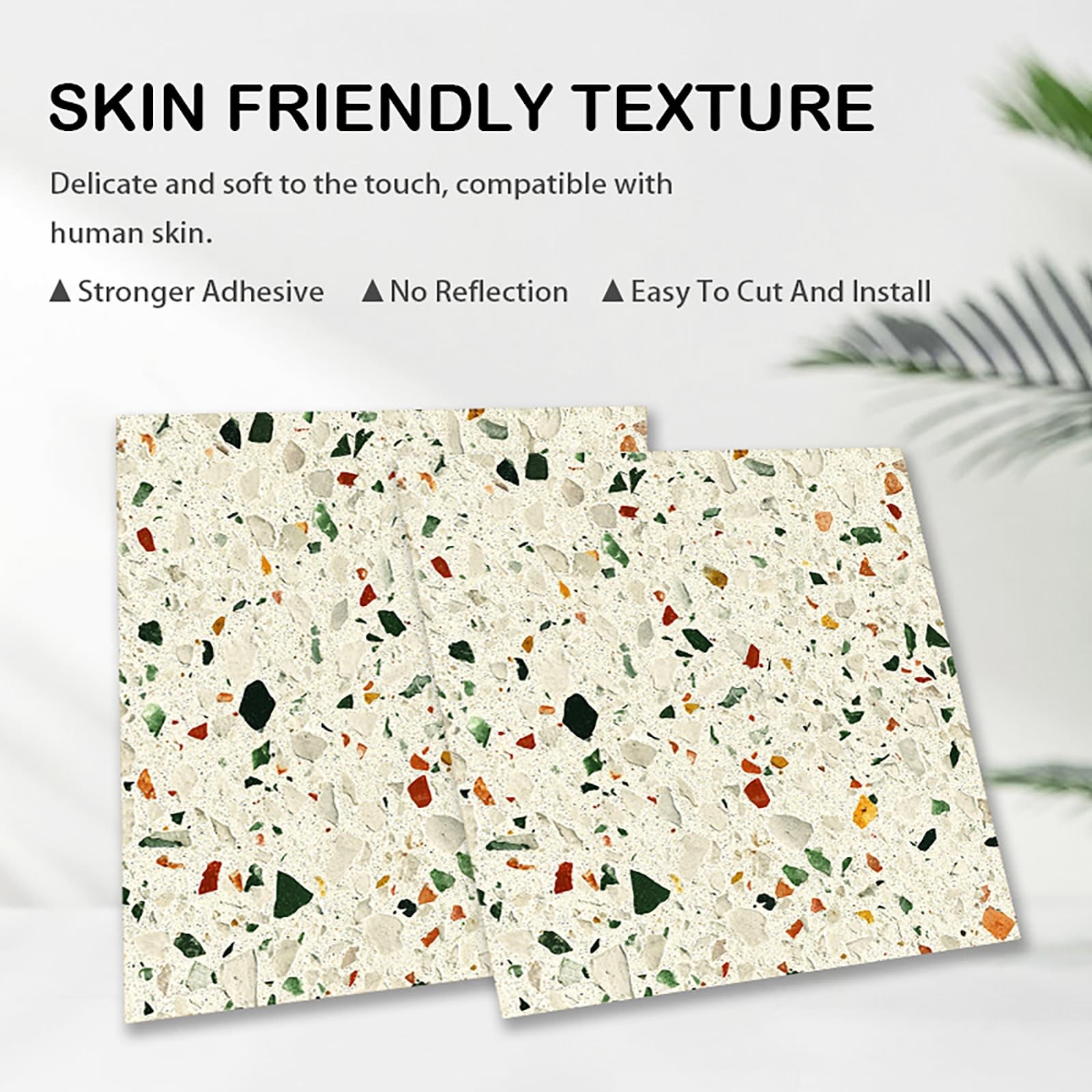 Peel and Stick Vinyl Floor Tiles, 12×12 Inch Terrazzo Pattern, Self-Adhesive …
