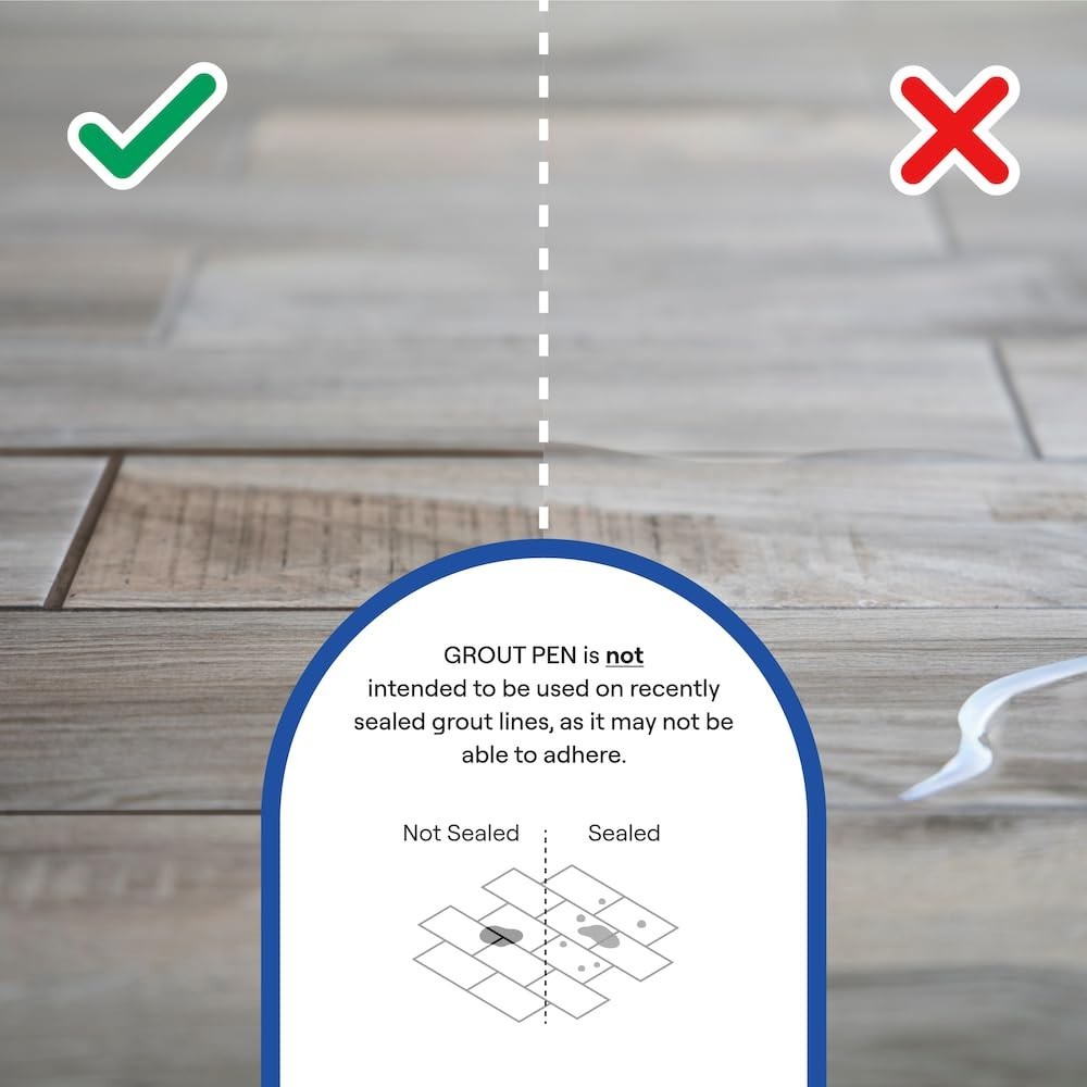 Grout Pen White Grout Paint: Waterproof Tile Paint Grout Refresh Restorer for…