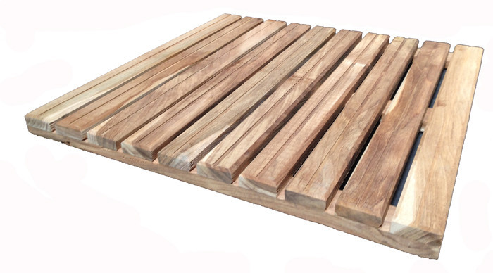 Solid Premium African Teak Wood Mat Unfinished of 16 x 16