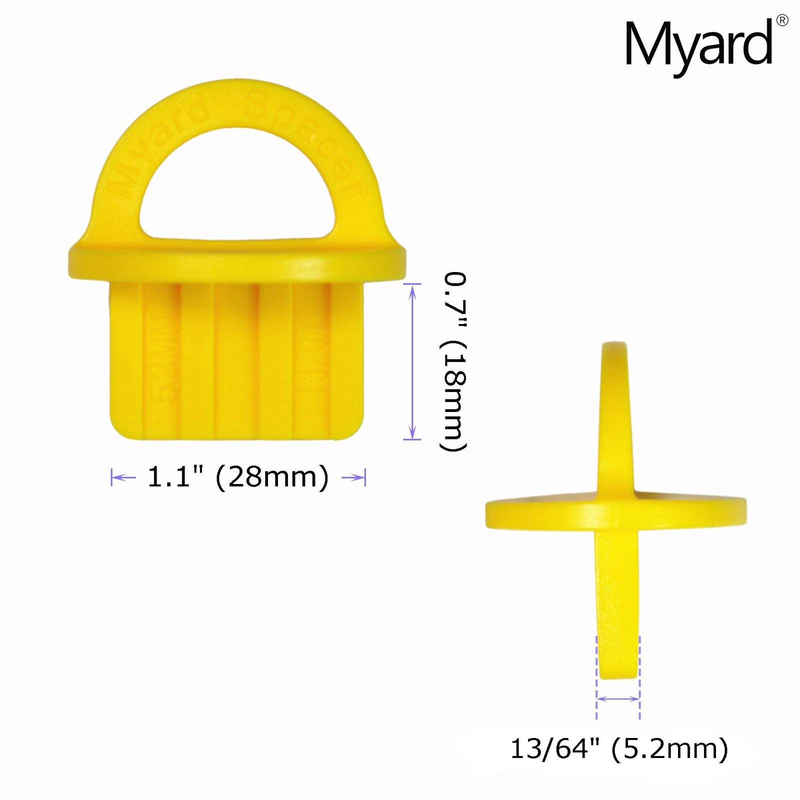20 Packs 13/64 Inch Yellow Deck Board Jig Spacer Rings for Decking Tool