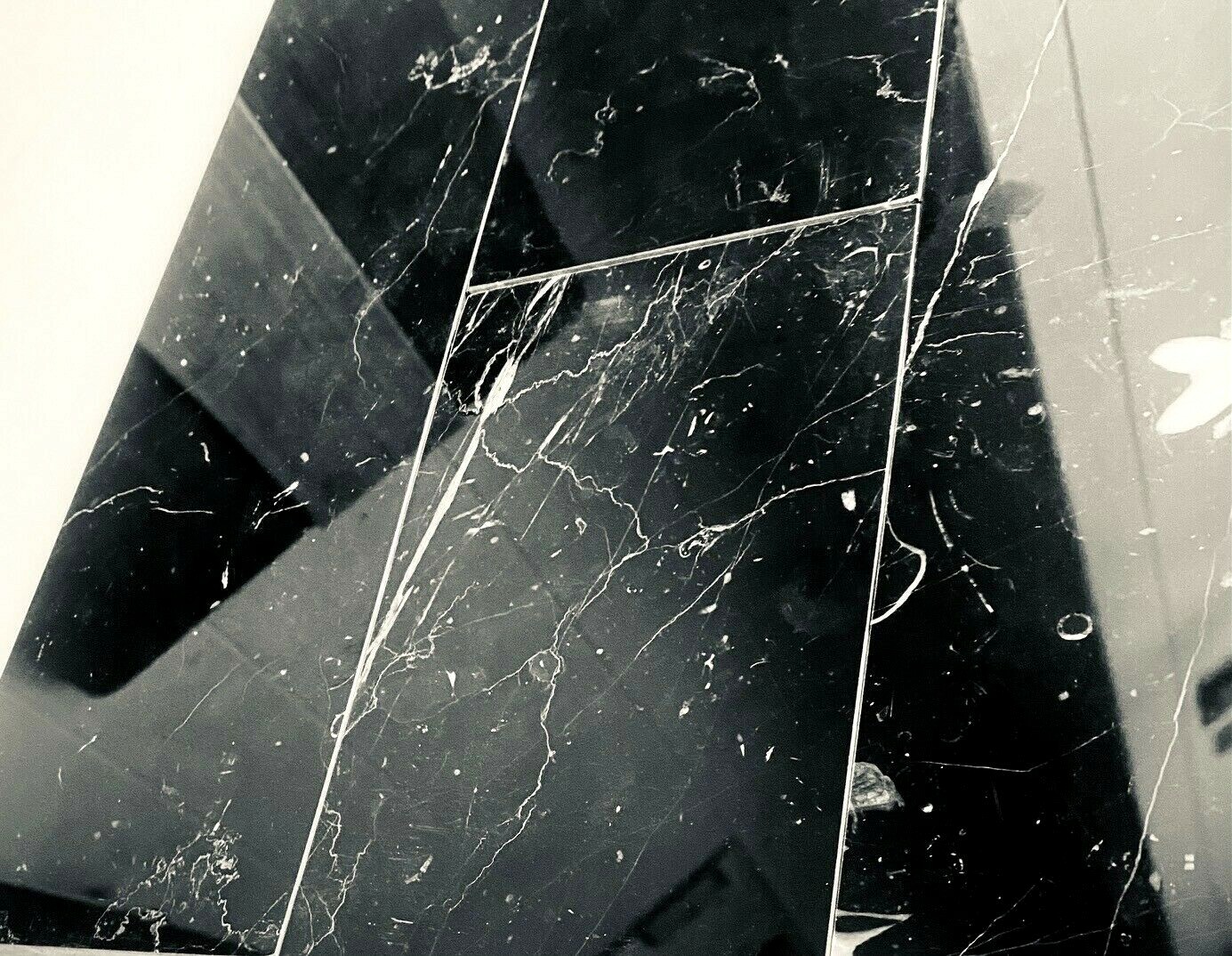 4×12 Polished Black Marble Tile Wall Backsplash Bath (1 SF)