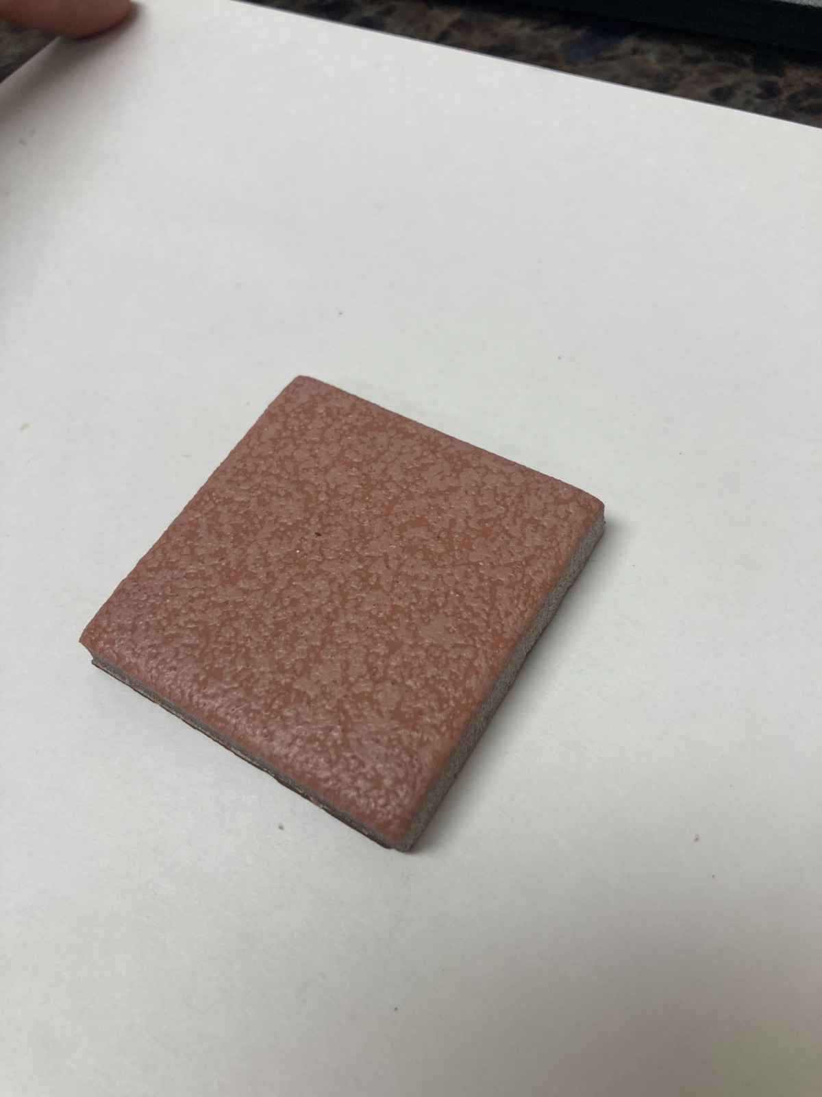 2×2 Tile Textured Rose Clay Red Loose Wall Remodel Ceramic C#98-111 Sample