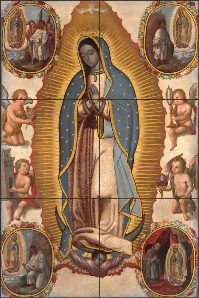 Lady of Guadalupe Tile Backsplash Art Ceramic Mural AOT001
