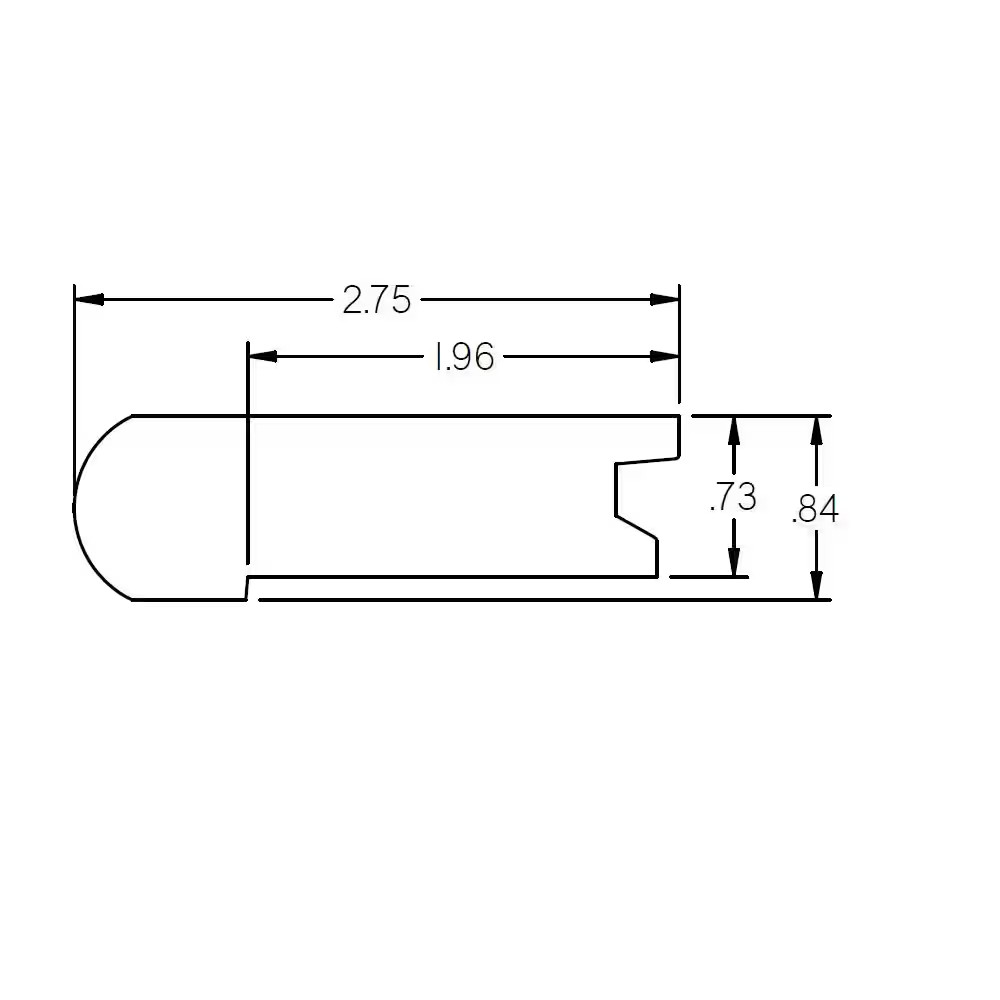 Stair Nosing Red Oak Aconite 0.75 In. T X 2.75 In. W X 78 In. L Low Gloss Hardwo