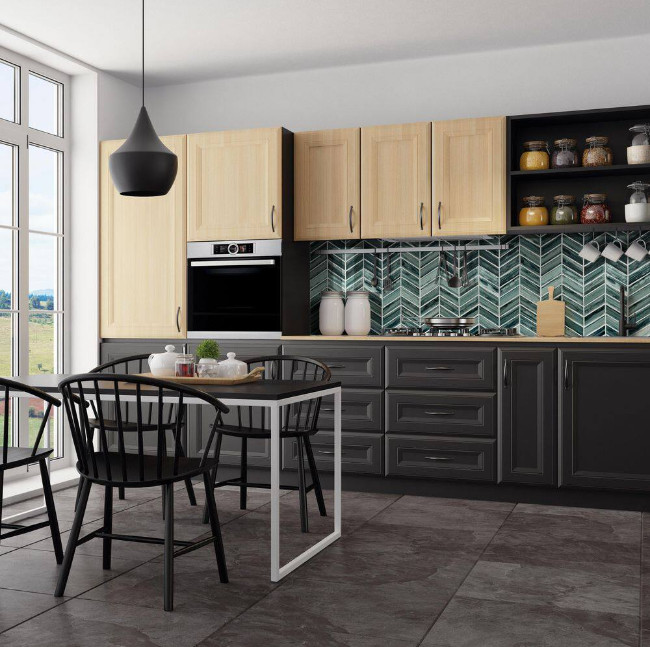Midnight Blue Ombre 4 in. x 4 in. Matte Glass Mesh-Mounted Mosaic Tile
