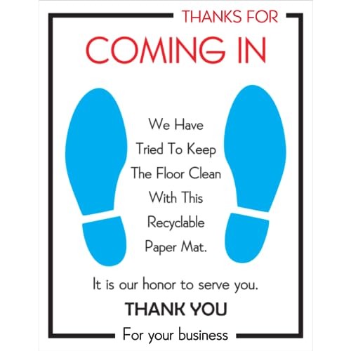 Heavy Duty Paper Floor Mats – Disposable Floor Mat Protector – Carpet