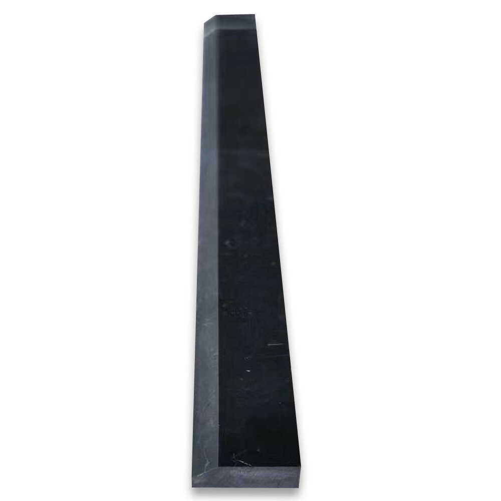 N19H Nero Marquina Black Marble Beveled Pencil Edging Trim Molding Honed