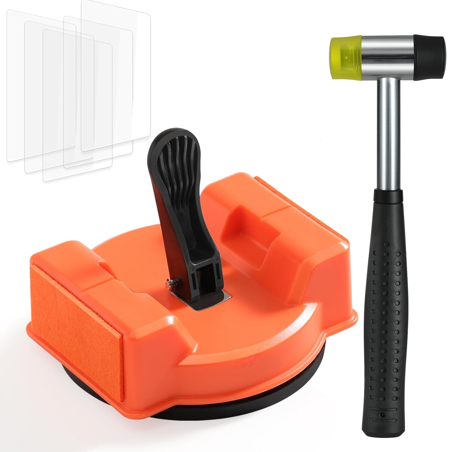 Heavy Duty Floor Gap Fixer Tool with Rubber Mallet, Laminate Flooring Tools with
