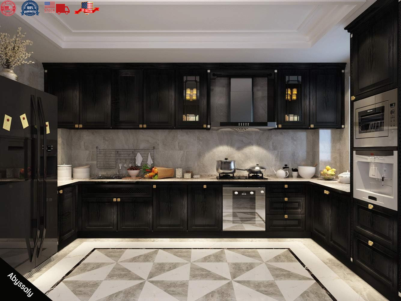 Black Wood Grain Contact Paper Peel Stick Self Adhesive Wallpaper Vinyl Wrap New