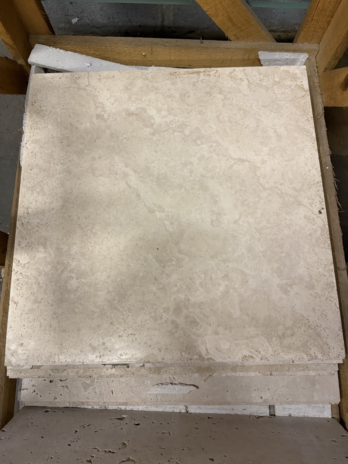660 sqft 24×24 Lito Medium Travertine $2 per sqft, for whole lot $1320