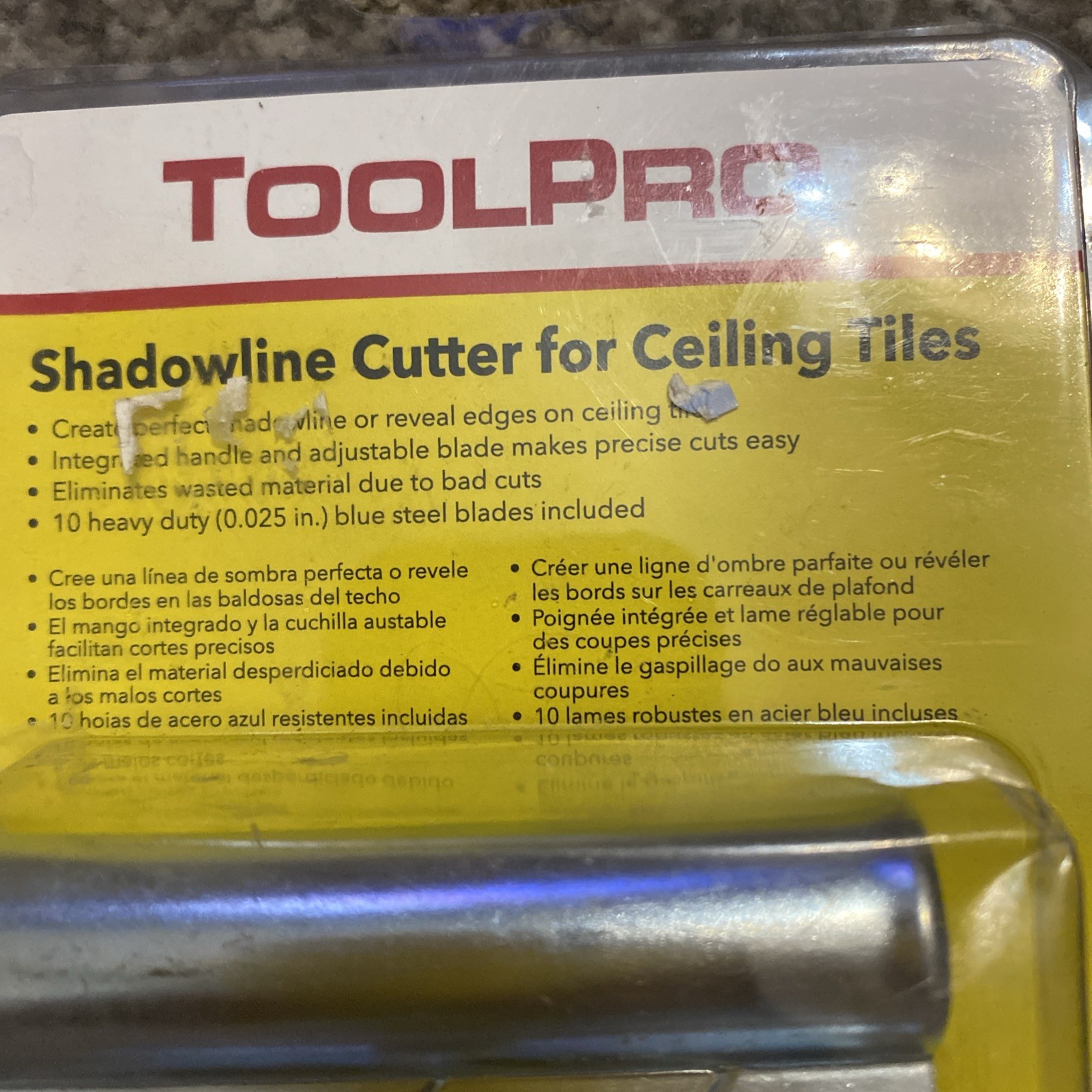 ToolPro Shadowline Cutter for Ceiling Tiles NIB SEALED Tool DIY Home Improvement