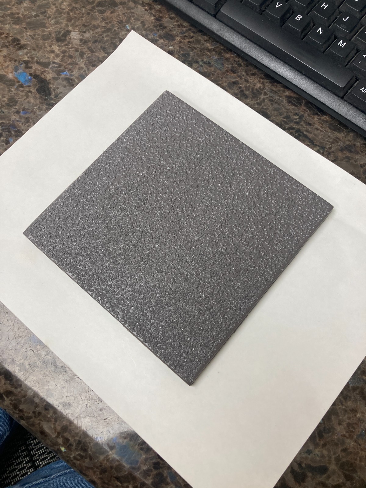 6×6 Tile Ash Gray Slip Resistant Loose Wall Ceramic WHF1-555 Summitville Sample