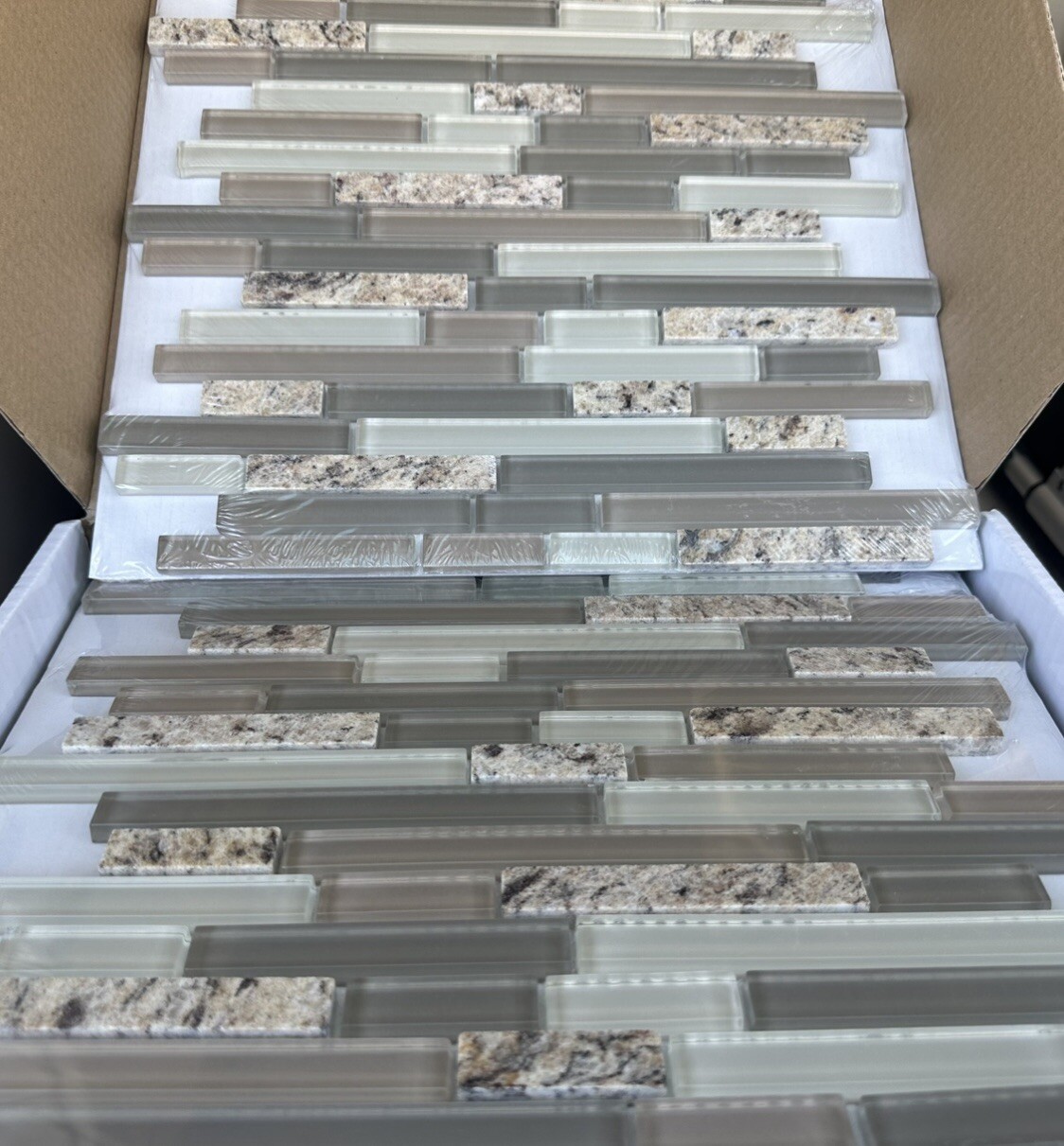 Desert Gold Granite Stone & Glass Mosaic