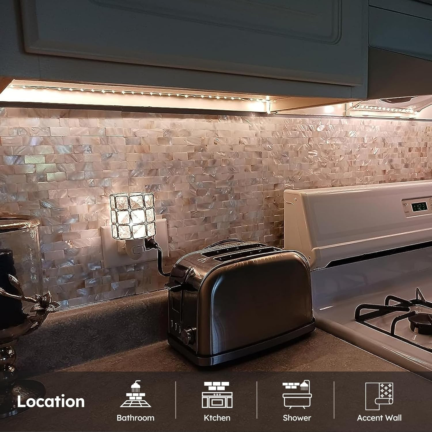 Mother of Pearl Peel and Stick Subway Tile Backsplash – 6 Sheets Pack