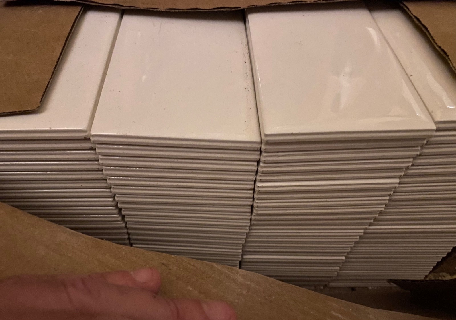 Brand New WHITE DALTILE 3 X 6 SUBWAY WALL TILE CERAMIC GLOSS 100pc CASE 12.5sqft