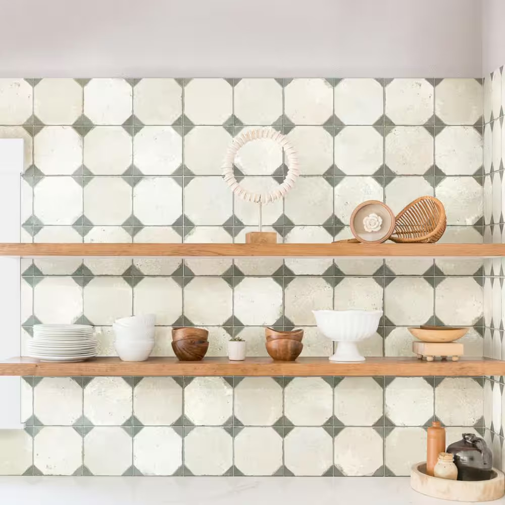 Kings Yard Sage 17-5/8 In. X 17-5/8 In. Ceramic Floor and Wall Tile (10.95 Sq. F