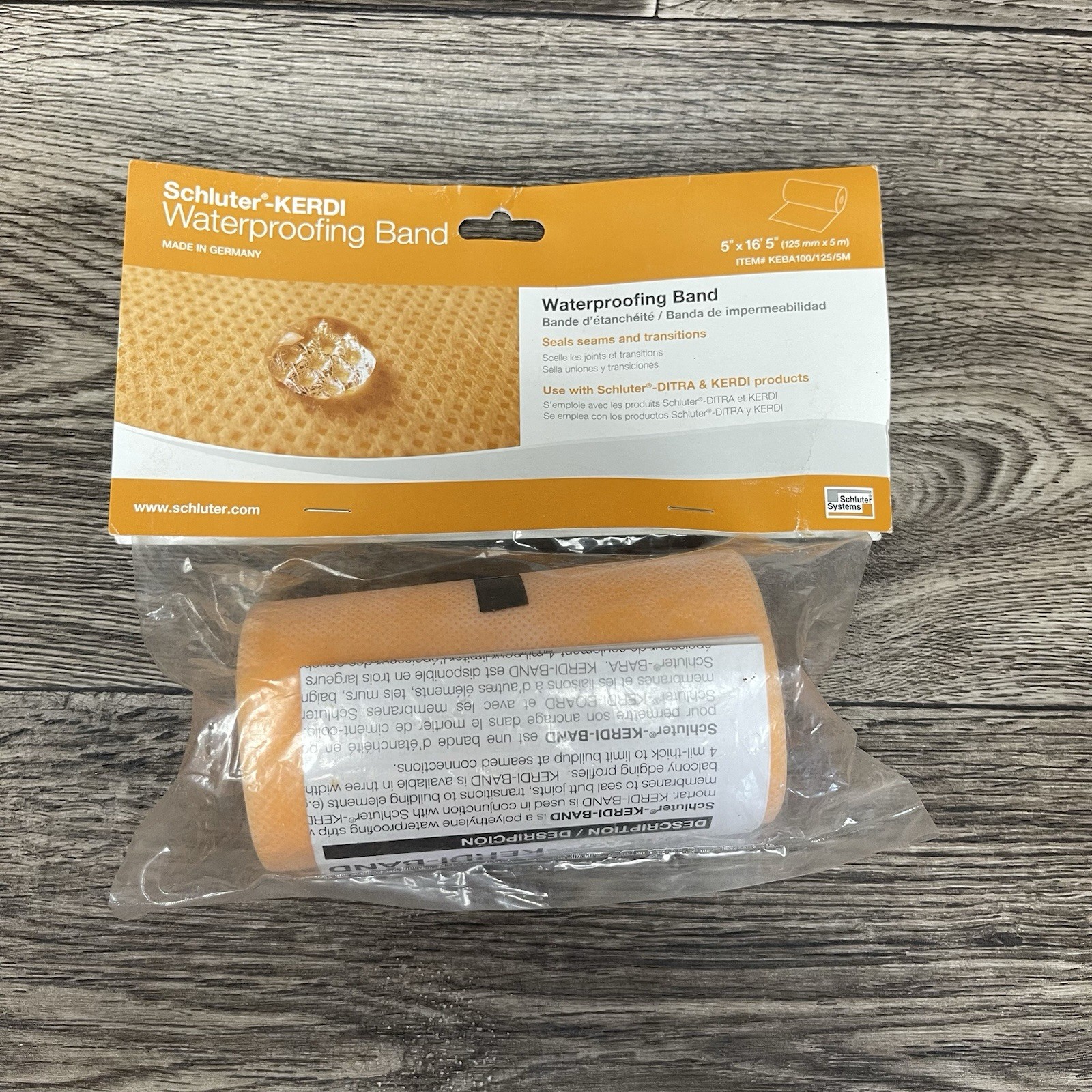 SCHLUTER KERDI Waterproofing Band Germany 5”x16’5” Lot Of 4