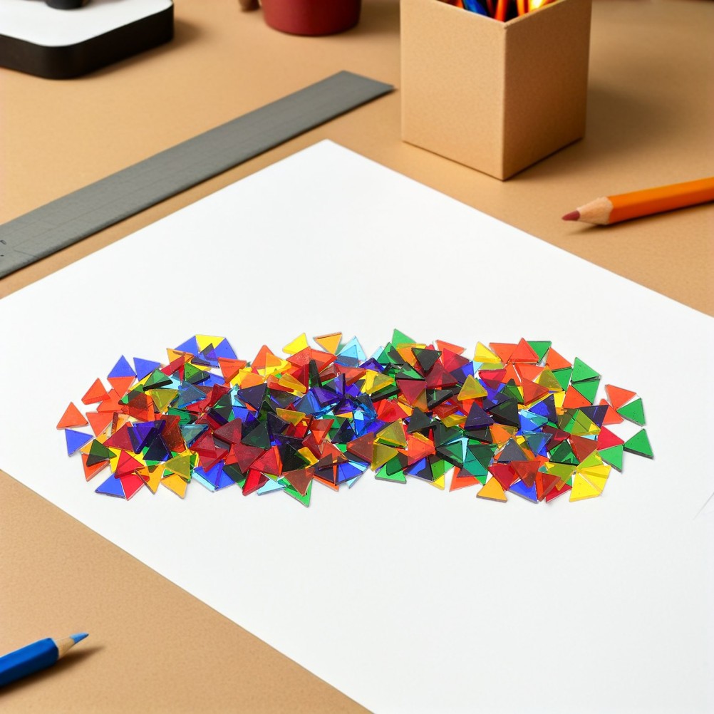 1 Set Reusable Mosaic Craft Tiles for DIY Art Iridescent Glass Pieces