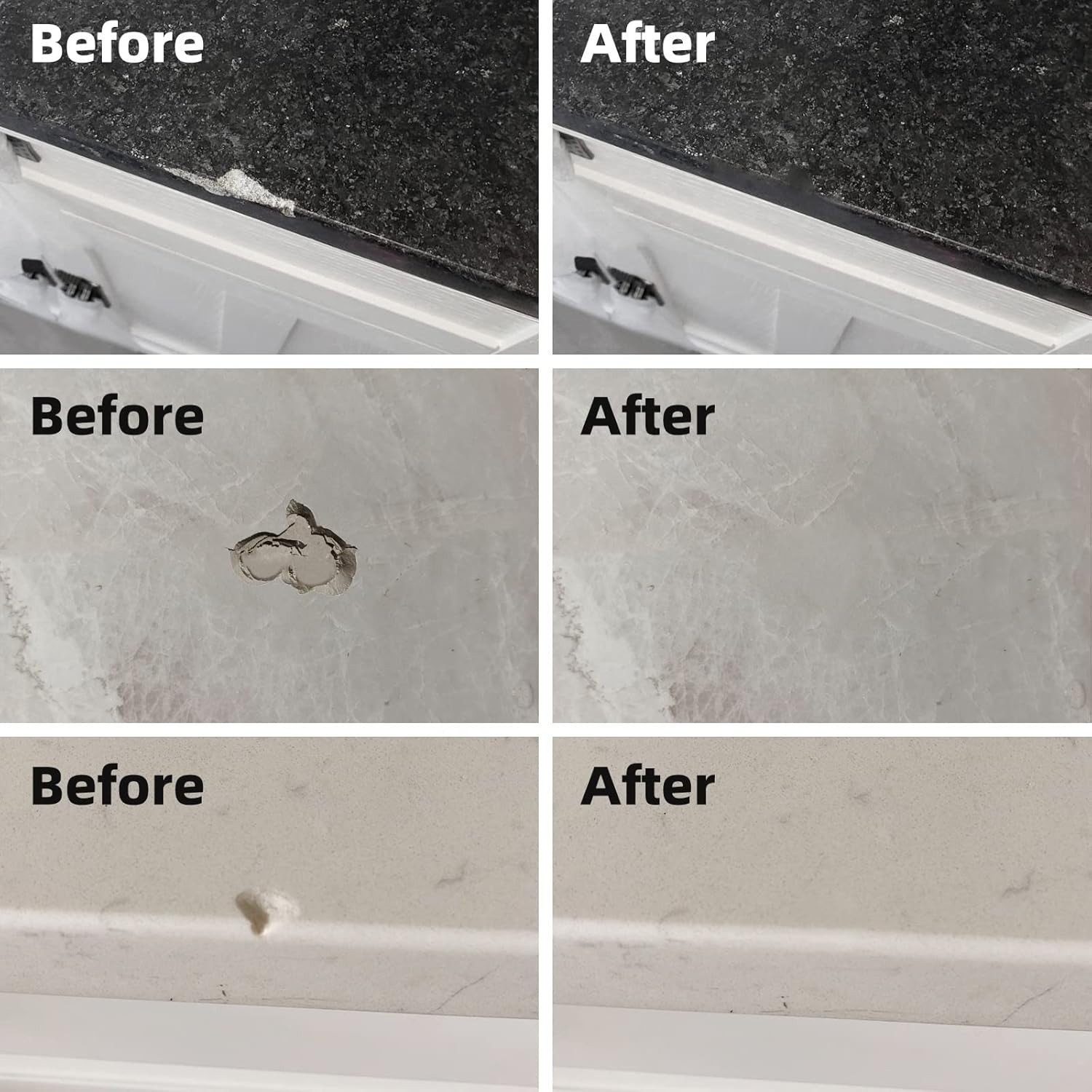Tile Granite Marble Repair Kit for Chips Cracks Dents Scratch Countertops